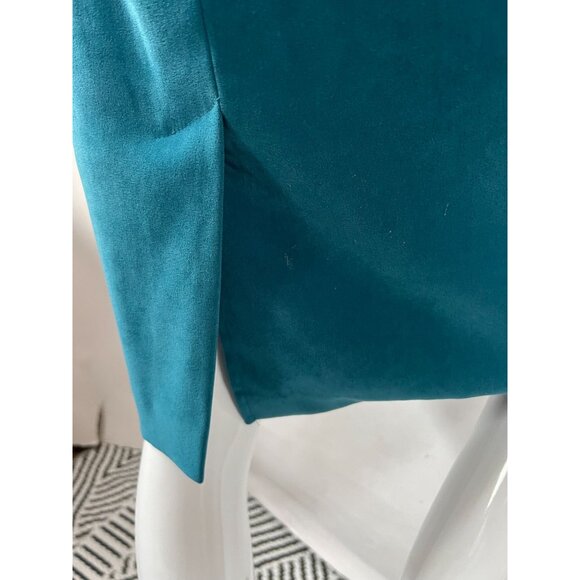 Leslie Fay Womens Turquoise Pencil Skirt 6P Polyester/Spandex Mid-Length - Picture 4 of 16